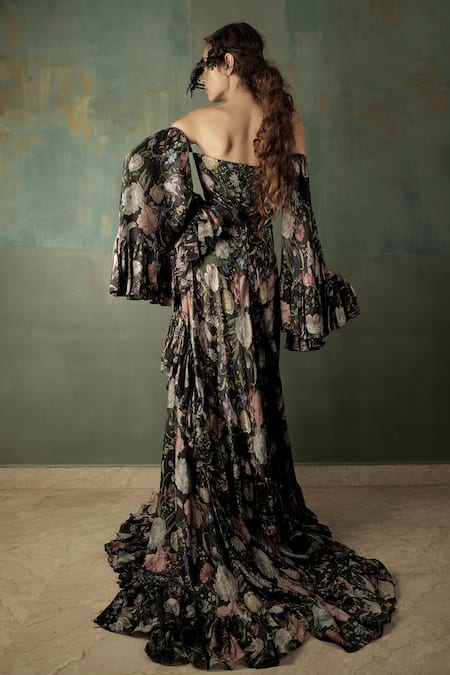 Nidhi Yasha Floral Print Maxi Dress 