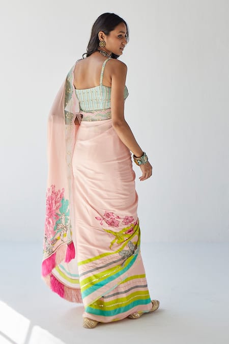 Rajiramniq Floral Print Saree 