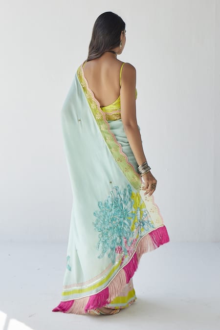 Rajiramniq Floral Print Saree 