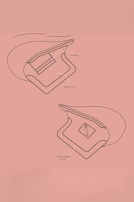 The Leather Garden_White Embroidery Dandelion Beaded Potli Bag _at_Aza_Fashions