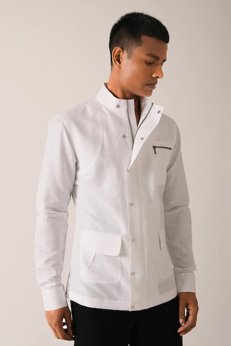 Zipper hot sale dress shirt