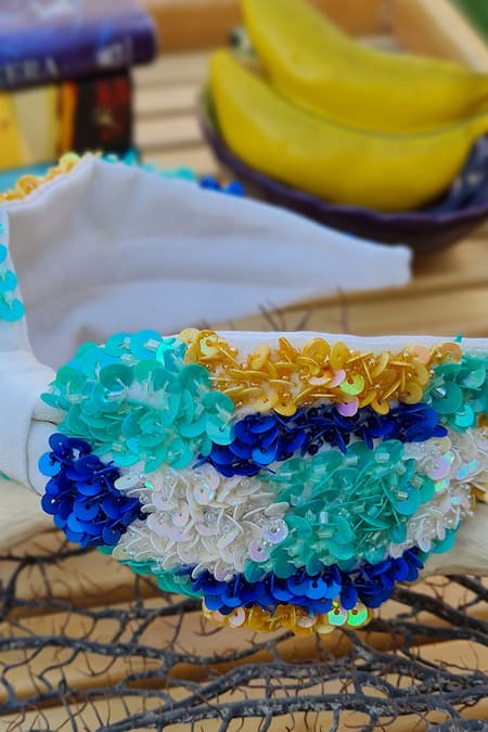 Shop_Babita Malkani_Multi Color Sequins Embellished Turban Headband _Online_at_Aza_Fashions