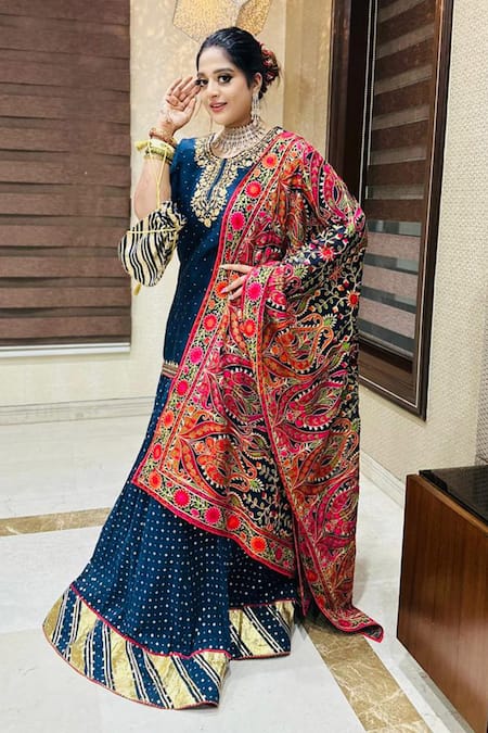 Shrutkirti Geometric Woven Lehenga Set 