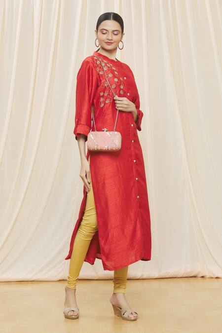 Shop Durvi Multi Color Embroidery Beads And Sequin Embellished Clutch With Sling at Aza Fashions Shop_Durvi_Multi Color Embroidery Beads And Sequin Embellished Clutch With Sling_at_Aza_Fashions