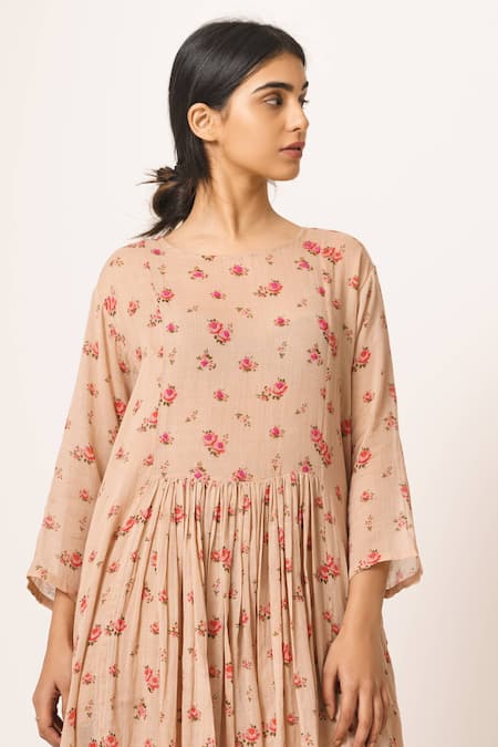 Buy Dot Pink Cotton Round Printed Kurta Set Online at Aza Fashions Buy_Dot_Pink Cotton Round Printed Kurta Set _Online_at_Aza_Fashions