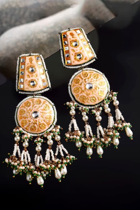 Dugran By Dugristyle Meenakari Dangler Earrings 