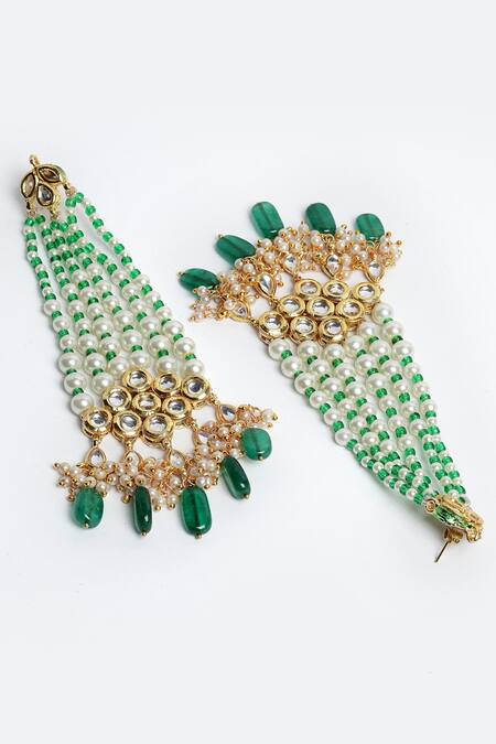 Buy_Dugran By Dugristyle_Gold Plated Pearls Dangler Earrings _Online_at_Aza_Fashions