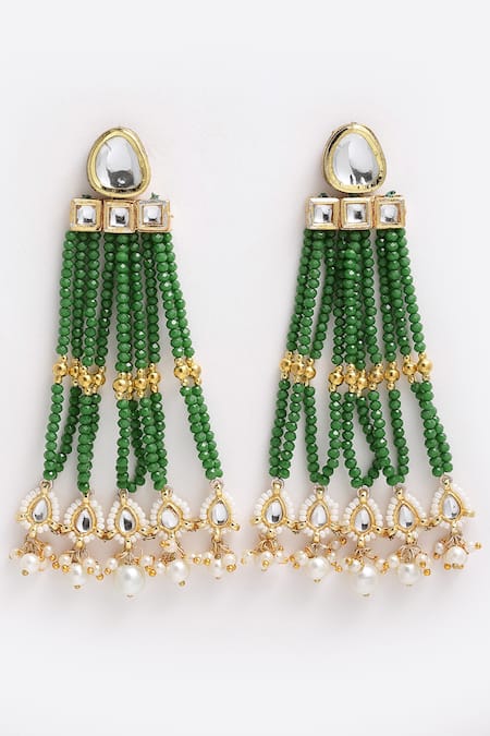 Dugran By Dugristyle Gold Plated Kundan Dangler Earrings 
