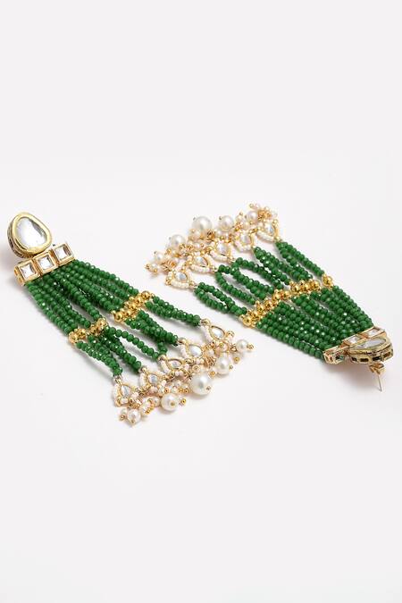 Buy Dugran By Dugristyle Gold Plated Pearls, Diamonds, Stones Kundan Dangler Earrings Online at Aza Fashions Buy_Dugran By Dugristyle_Gold Plated Pearls, Diamonds, Stones Kundan Dangler Earrings _Online_at_Aza_Fashions