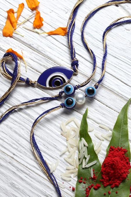 Dugran By Dugristyle Evil Eye Rakhis Set of 3 