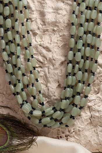 Buy Dugran By Dugristyle Green Beaded Necklace at Aza Fashions Buy_Dugran By Dugristyle_Green Beaded Necklace _at_Aza_Fashions