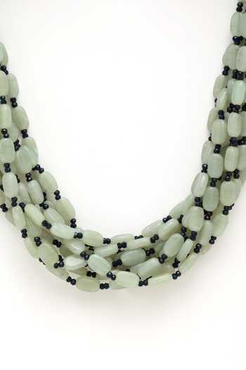 Dugran By Dugristyle Green Beaded Necklace Online at Aza Fashions Dugran By Dugristyle_Green Beaded Necklace _Online_at_Aza_Fashions