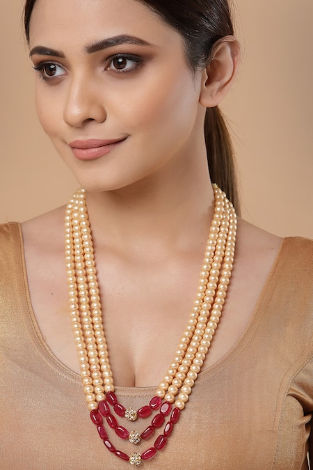 Dugran By Dugristyle Pearl Layered Necklace 
