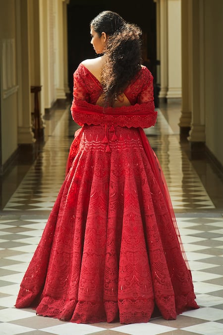 Jade By Monica & Karishma Embroidered Lehenga Set 