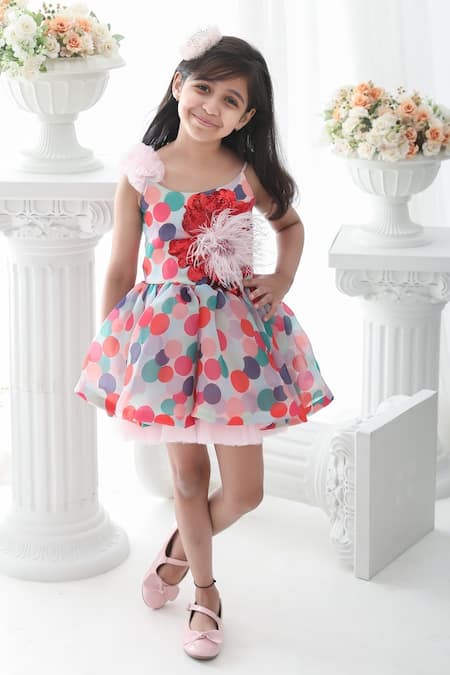 Buy PA:Paa Multi Color Tulle And Organza Print & Embroidery Polka Dot & Sequin Dress Online at Aza Fashions Buy_PA:Paa_Multi Color Tulle And Organza Print & Embroidery Polka Dot & Sequin Dress_Online_at_Aza_Fashions