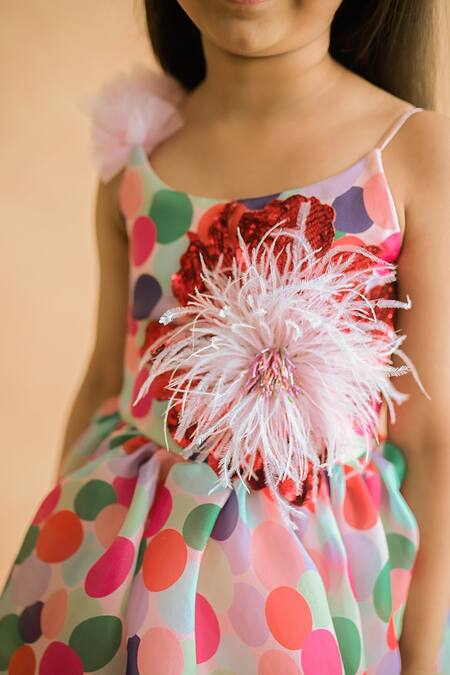 PA:Paa Multi Color Tulle And Organza Print & Embroidery Polka Dot & Sequin Dress at Aza Fashions PA:Paa_Multi Color Tulle And Organza Print & Embroidery Polka Dot & Sequin Dress_at_Aza_Fashions