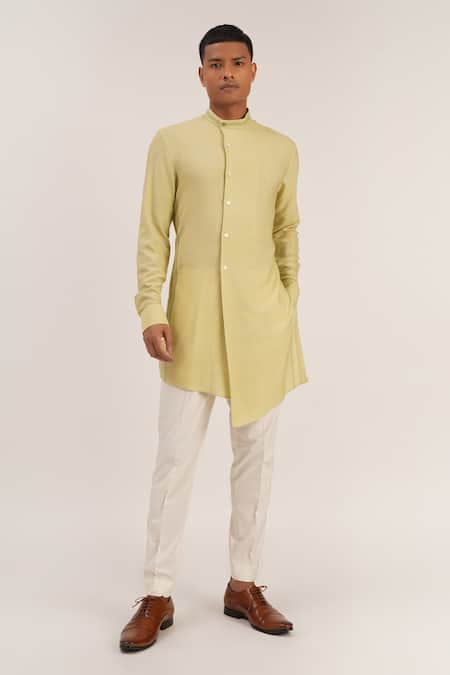 Dhruv Vaish Asymmetric Kurta Set 