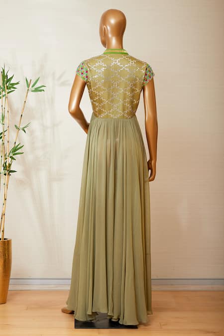 Dinesh Malkani Embroidered Anarkali with Dupatta 