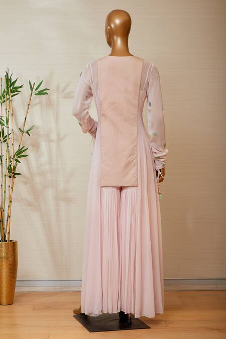 Dinesh Malkani Embroidered Kurta & Sharara Set 