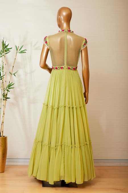 Dinesh Malkani Embroidered Anarkali with Dupatta 