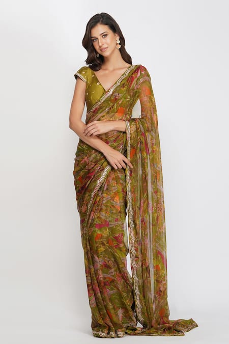 Devyani Mehrotra Printed Saree with Blouse 