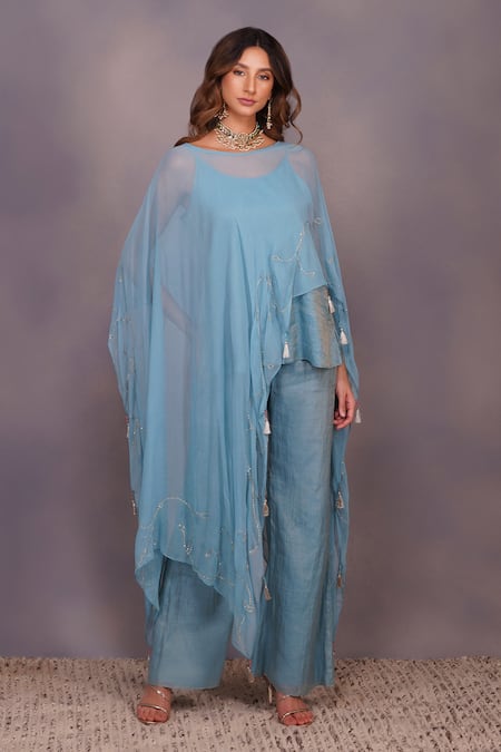 Devyani Mehrotra Embellished Cape & Pant Set 