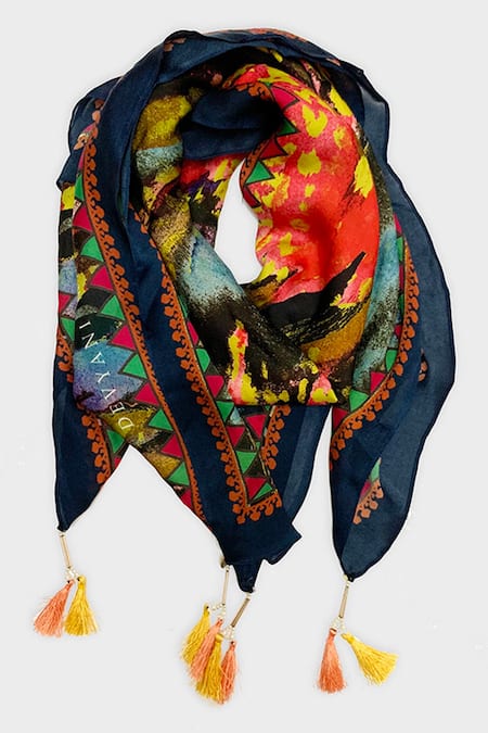 Devyani Mehrotra Printed Tassel Scarf 