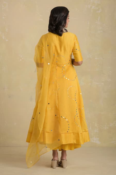 Charkhee Chanderi Embroidered Anarkali Set 