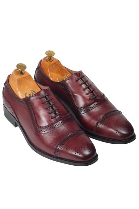 Domani Handcrafted Leather Brogue Shoes 