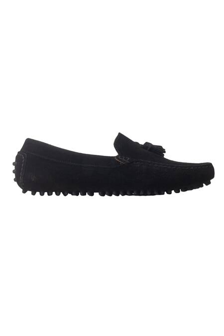 Buy Domani Black Tassel Suede Loafers Online at Aza Fashions Buy_Domani_Black Tassel Suede Loafers _Online_at_Aza_Fashions