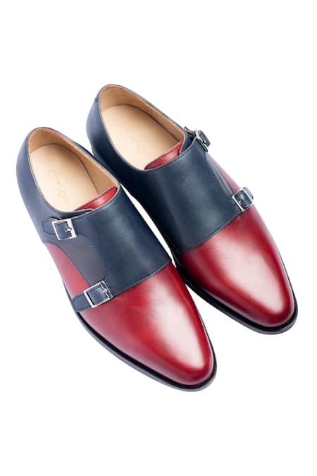 Dmodot Handcrafted Double Monk Strap Shoes 