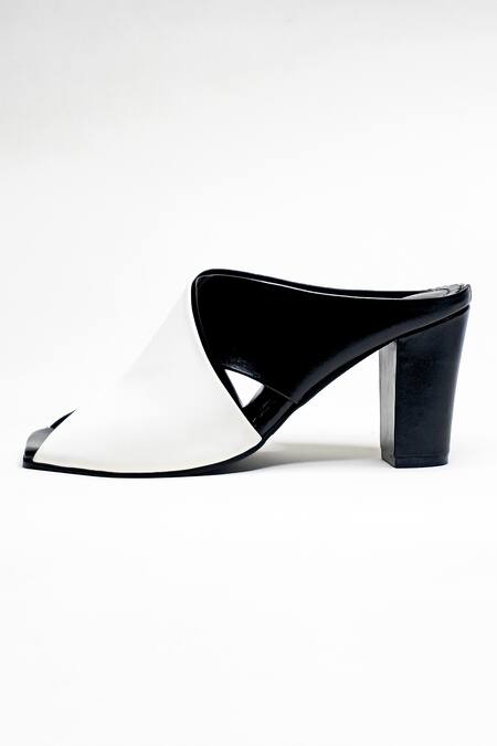 The Alter Black Donna Color Block Mules at Aza Fashions The Alter_Black Donna Color Block Mules _at_Aza_Fashions