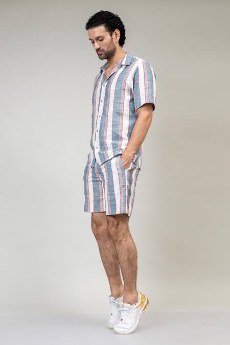 Buy_Doodlage_Multi Color Upcycled Cotton Striped James Shirt 