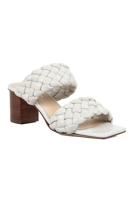 White quilted heels hot sale