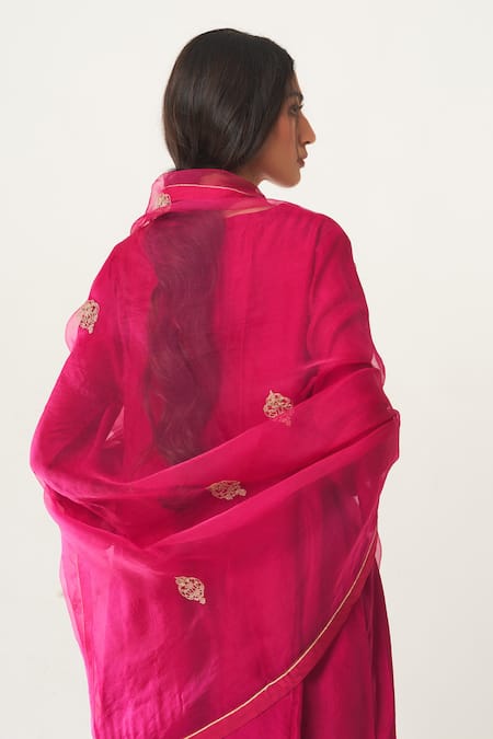 Dot Habutai Silk Kurta Set 