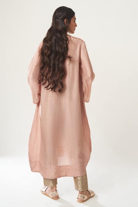 Dot Habutai Silk Kurta Set 