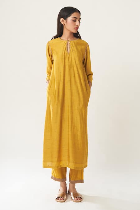 Dot Chanderi Kurta & Pant Set 