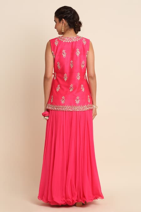 Priyanka Jain Georgette Kurta Lehenga Set 