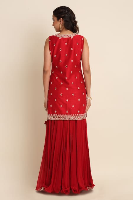 Priyanka Jain Georgette Kurta Lehenga Set 