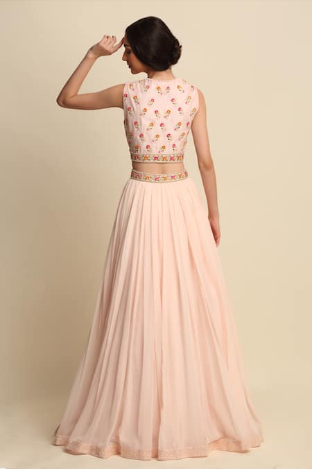 Priyanka Jain Chanderi Lehenga Set 