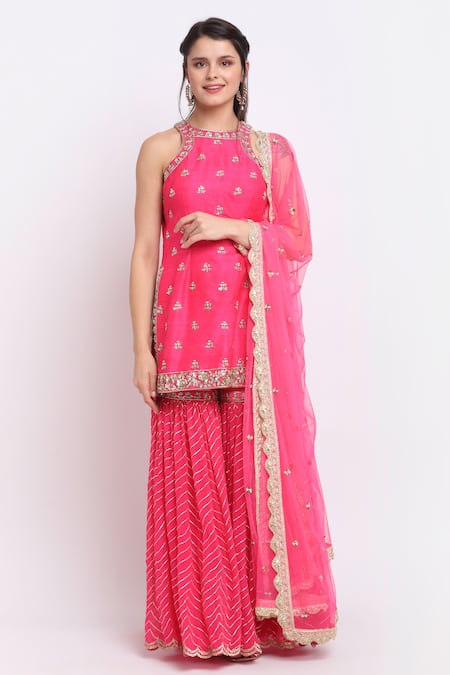 Priyanka Jain Georgette Kurta & Sharara Set 