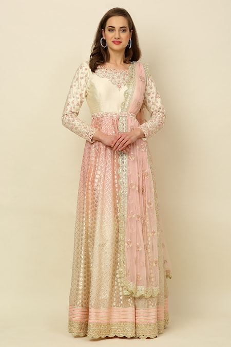 Priyanka Jain Chanderi Anarkali Set 