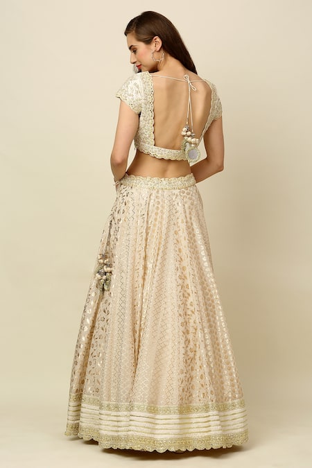 Priyanka Jain Chanderi Lehenga Set 