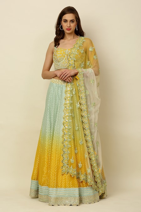 Priyanka Jain Chanderi Lehenga Set 