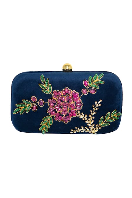 Dzior Perl Ruby Embellished Clutch 