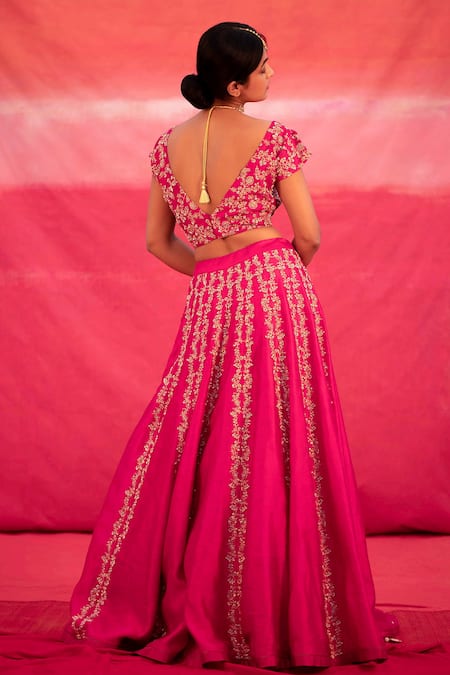 Deep Thee Floral Jaal Embroidered Lehenga Set 