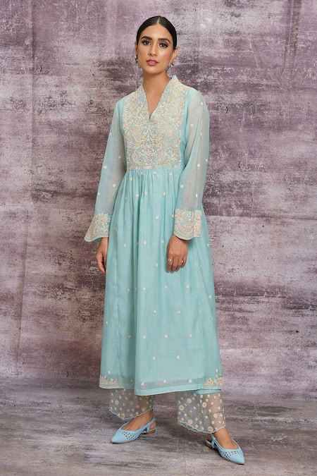 Label Niti Bothra Dori Work Kurta & Palazzo Set 