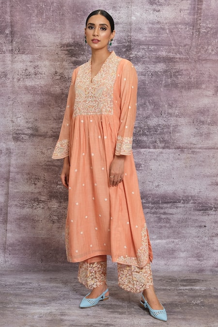 Label Niti Bothra Dori Work Kurta & Palazzo Set 