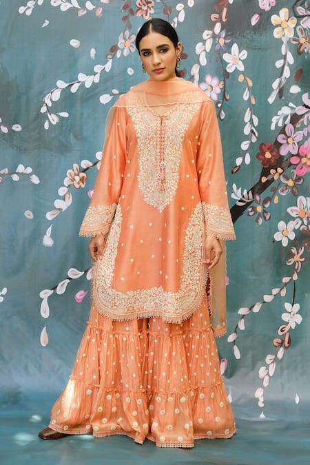 Label Niti Bothra Dori Work Kurta Sharara Set 