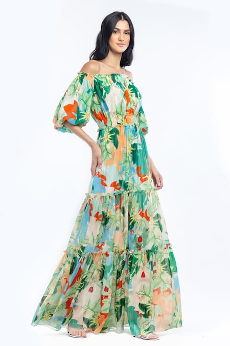 Mandira Wirk Resort Off Shoulder Dress 